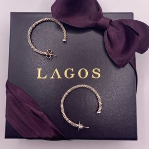 LAGOS Large Caviar Hoop Earrings